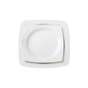 Cryspo Trio Πιάτο Φρούτου 21εκ. Λευκή Πορσελάνη 'QUADRO WHITE' 5500003